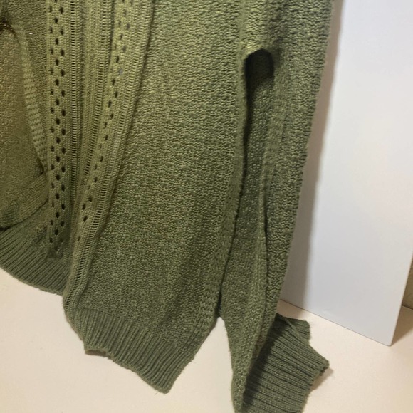 It’s Our Time Women Vest Cardigan Boho Sleeveless Large Green - Picture 4 of 8